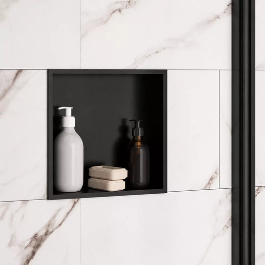 Eastbrook 300x300mm Shower Niche Matt Black | 52.711 - Envy Bathrooms Ltd