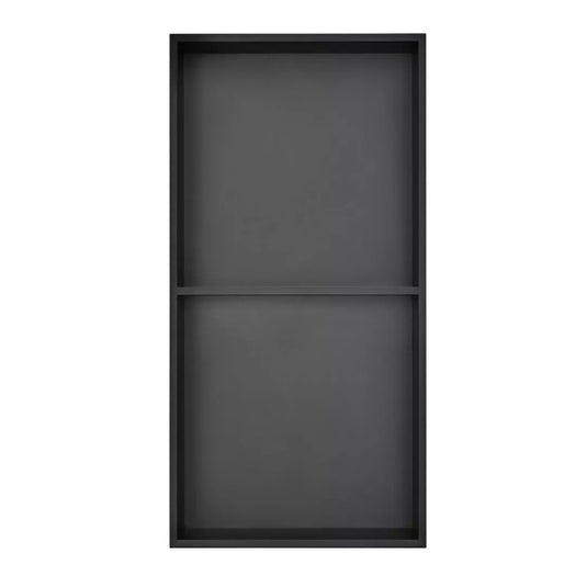 Eastbrook 600x300mm Shower Niche with Shelf Matt Black | 52.714 - Envy Bathrooms Ltd