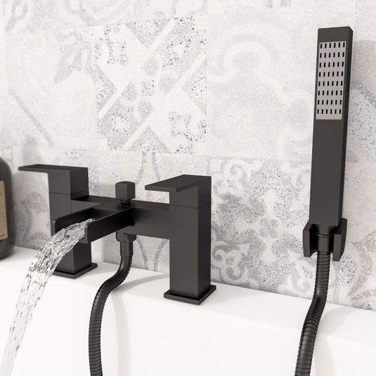 Eastbrook Abberton Bath Shower Mixer Tap with Handset Black | 79.1038