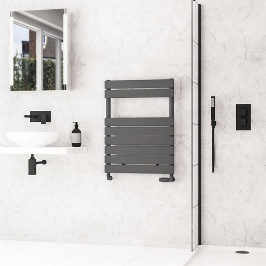 Eastbrook Addington II Towel Rail Type 10 790mm x 600mm Matt Anthracite | 62.0263