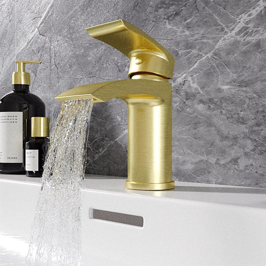 Eastbrook Alveston Basin Tap with Waste Brushed Brass | 93.1052