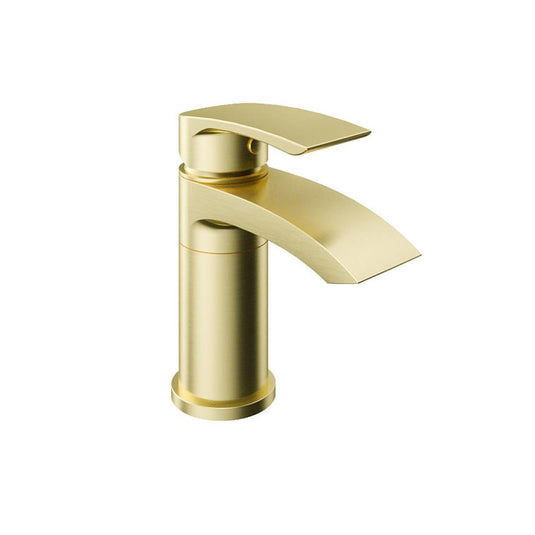 Eastbrook Alveston Mini Swivel Basin Tap with Waste Brushed Brass | 93.1054