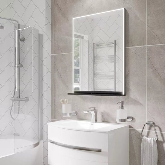 Eastbrook Arconi 800x600mm Framed LED Bathroom Mirror Matt Black | 94.0002 - Envy Bathrooms Ltd