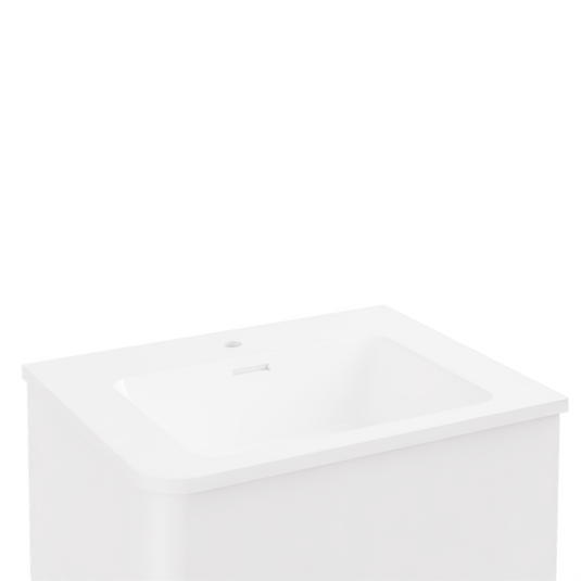 Eastbrook Arda 600mm Ceramic Basin 0TH LH White | 103.033 - Envy Bathrooms Ltd