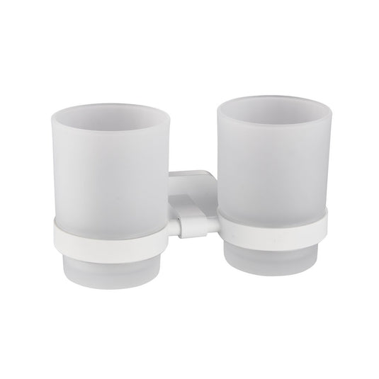 Eastbrook Asti Double Tumbler Holder Matt White | 52.467
