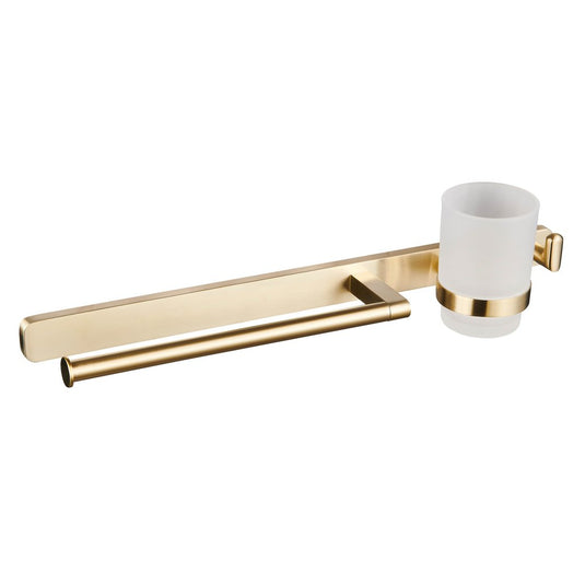 Eastbrook Asti Towel Ring, Hook and Tumbler Holder Brushed Brass | 52.442