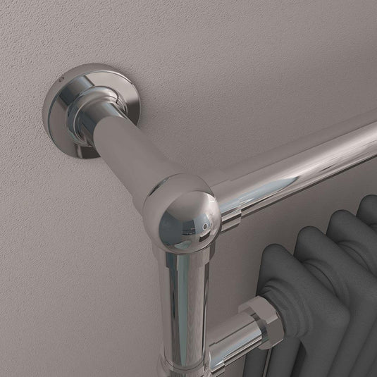 Eastbrook Avon Traditional 960 x 429mm Towel Radiator Chrome/Matt Anthracite | 41.1028