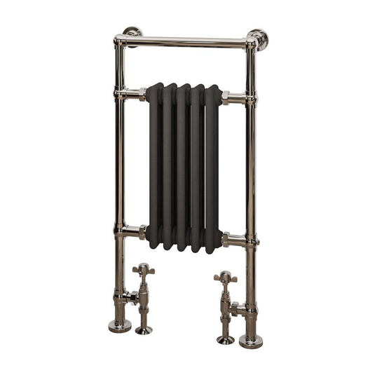 Eastbrook Avon Traditional 960 x 500mm Towel Radiator Chrome/Matt Anthracite | 41.1025