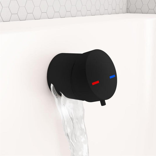 Eastbrook Bath Mixer Filler Tap Push Button Waste Black | 98.4002