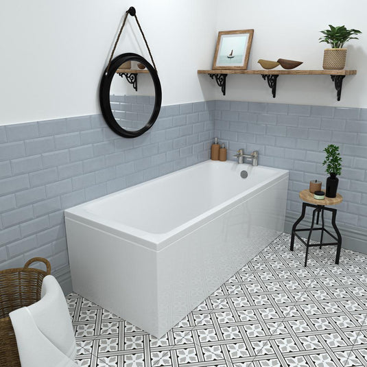 Eastbrook Beauforte L‑Shape Flat Bath Panel 1810 x 810mm White | 42.6035