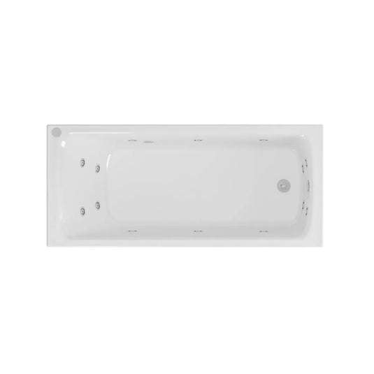 Eastbrook Beauforte Portland 1650 x 700 x 440mm Single Ended 14 Jet Whirlpool Bath Chrome | 42.2028 - Envy Bathrooms Ltd