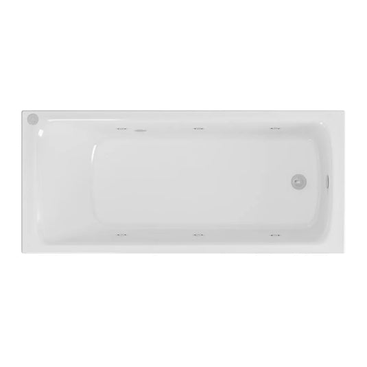 Eastbrook Beauforte Portland 1650 x 700 x 440mm Single Ended 6 Jet Whirlpool Bath Chrome | 42.2025 - Envy Bathrooms Ltd