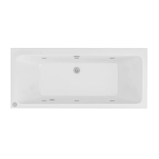 Eastbrook Beauforte Portland 1800 x 800 x 440mm Double Ended 6 Jet Whirlpool Bath Chrome | 42.2032 - Envy Bathrooms Ltd