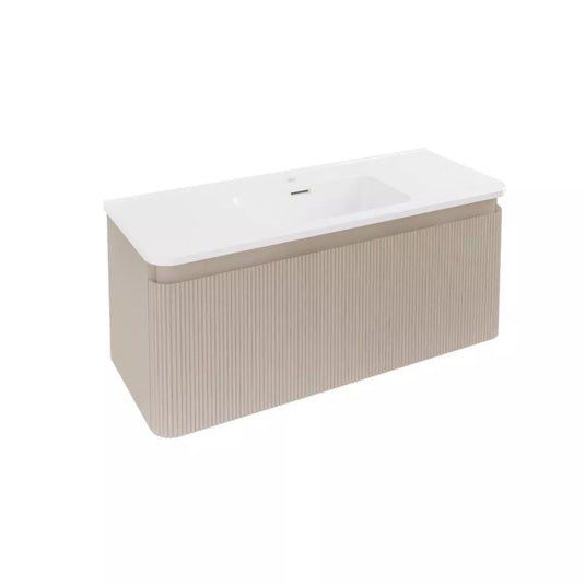 Eastbrook Belice 100cm Wall Hung Vanity Unit Cashmere Gloss | 37.2107 - Envy Bathrooms Ltd