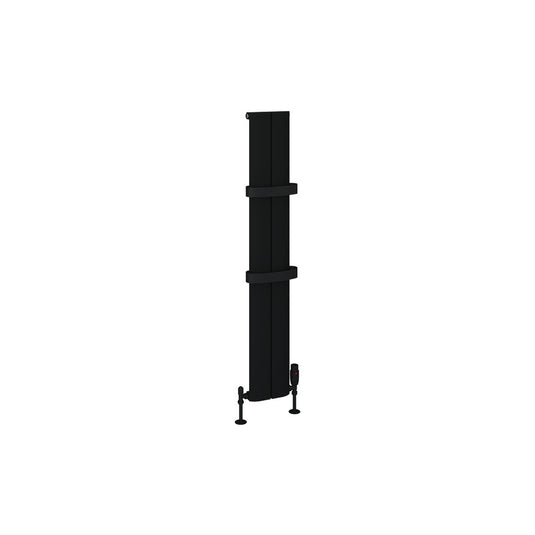 Eastbrook Berlini 1200 x 185mm Aluminium Radiator Matt Black | 86.0146