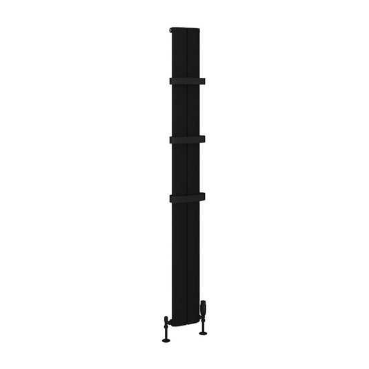 Eastbrook Berlini 1800 x 185mm Aluminium Radiator Matt Black | 86.0109