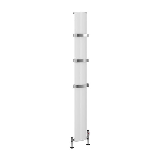 Eastbrook Berlini 1800 x 185mm Aluminium Radiator Matt White | 86.0107