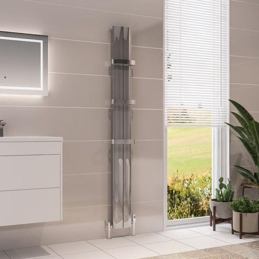Eastbrook Berlini 1800 x 185mm Aluminium Radiator Polished Aluminium | 86.0186