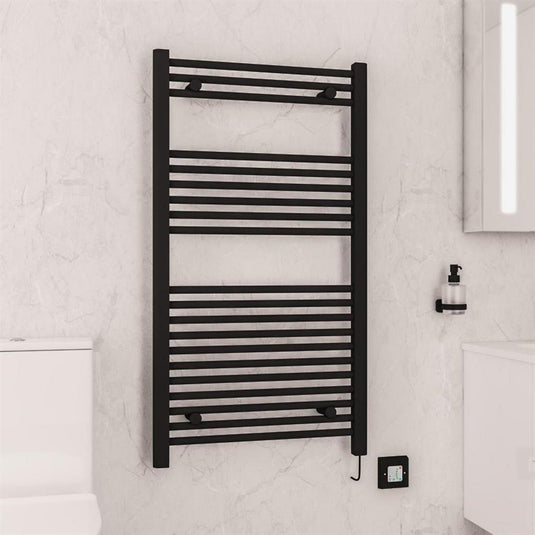 Eastbrook Biava 1100 x 600mm Dry Element Towel Rail – Matt Black | 47.0054