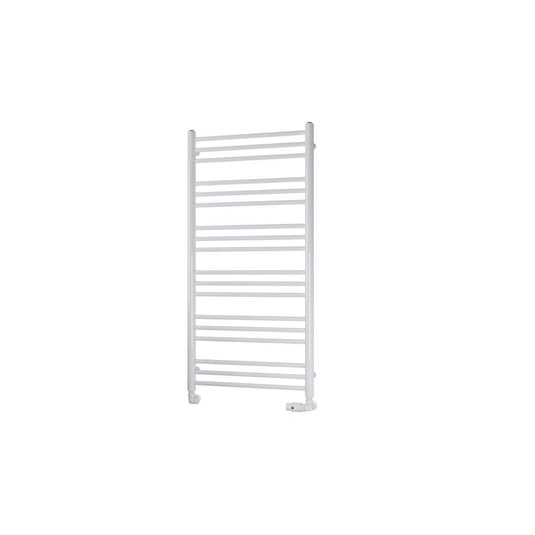 Eastbrook Biava 1200 x 600mm Round Towel Rail Gloss White | 41.0161
