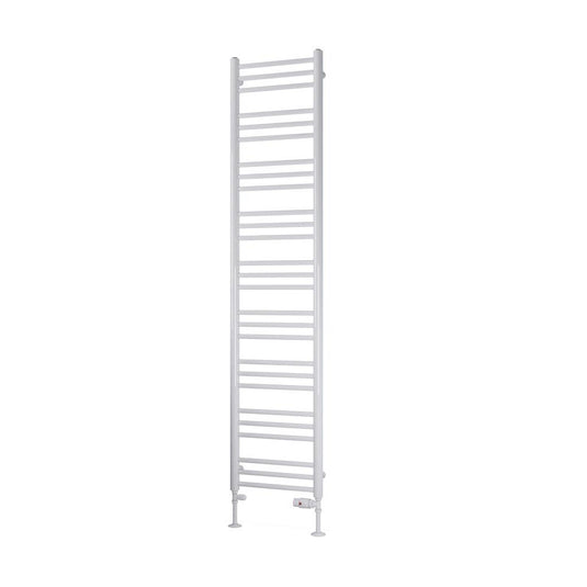 Eastbrook Biava 1800 x 400mm Round Towel Rail Gloss White | 41.0156