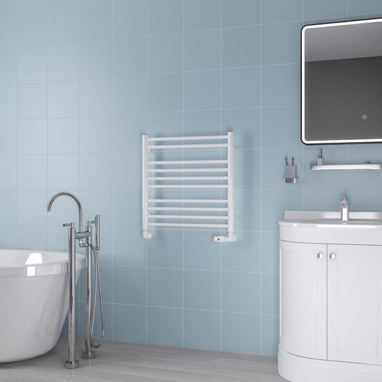 Eastbrook Biava 600 x 600mm Round Towel Rail Gloss White | 41.0160