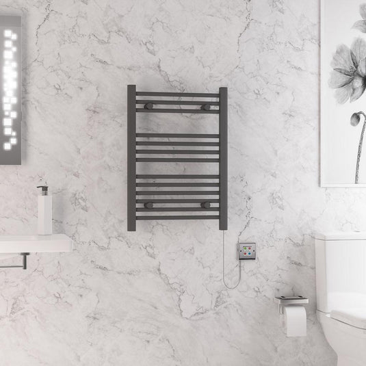 Eastbrook Biava Dry Element Towel Rail 700 x 500mm Matt Anthracite | 47.0009