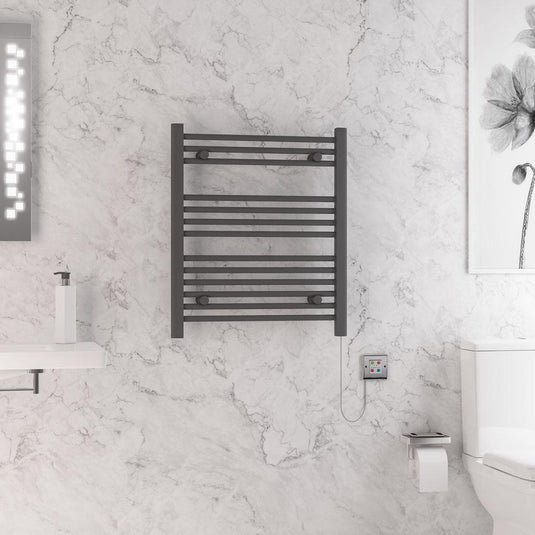 Eastbrook Biava Dry Element Towel Rail 700 x 600mm Matt Anthracite | 47.0011