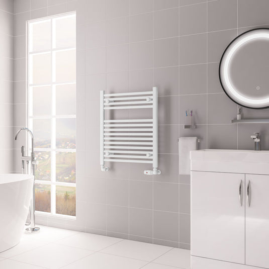 Eastbrook Biava Multirail HV Straight 688mm x 600mm Gloss White | 61.0086