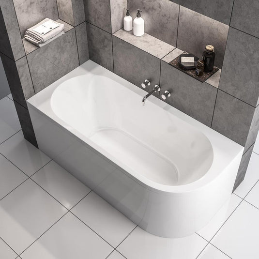 Eastbrook Biscay Double Ended LH 1600 x 725mm Beauforte Bath White | 42.1055