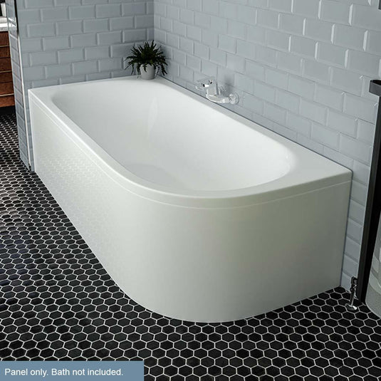 Eastbrook Biscay J‑Shape Front Bath Panel 1600 x 725mm White | 42.5003