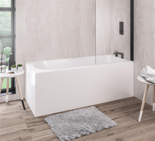 Eastbrook Biscay Shower Bath RH 1700 x 700mm Beauforte Bath White | 42.1216