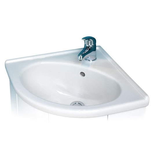 Eastbrook Bonito 520mm x 640mm Corner Ceramic Top 1TH White | 26.0087