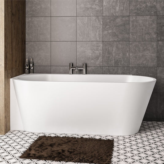Eastbrook Bray 1600mm Bath (LH) (Inc Waste) White | 33.0043