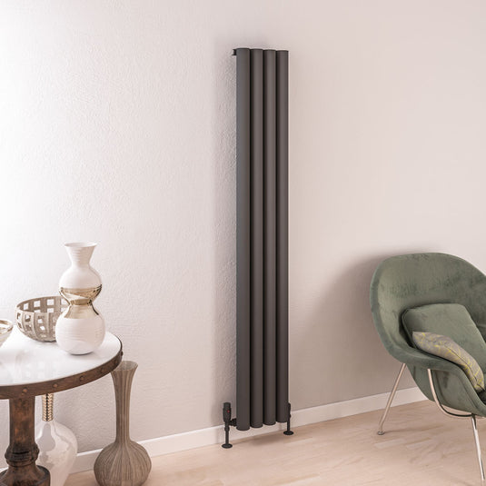 Eastbrook Burford 1800 x 275mm Aluminium Radiator Matt Anthracite | 89.0243
