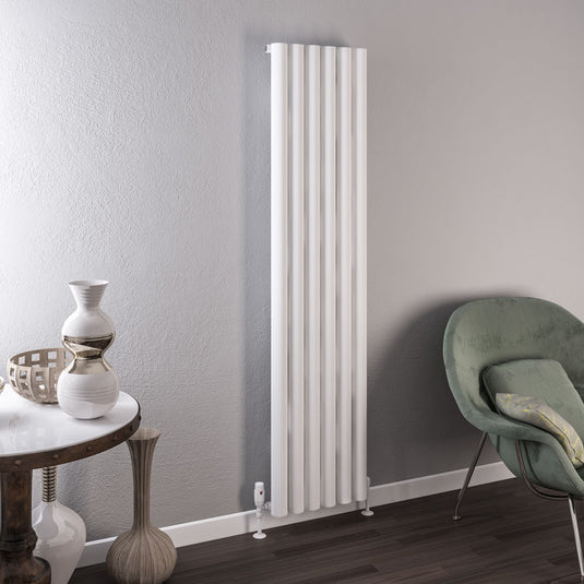 Eastbrook Burford 1800 x 415mm Aluminium Radiator Matt White | 89.0236