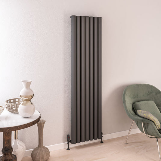 Eastbrook Burford 1800 x 485mm Aluminium Radiator Matt Anthracite | 89.0246