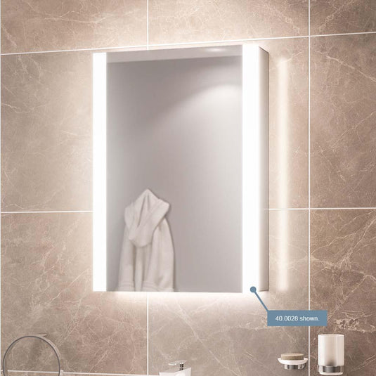 Eastbrook Caldini 500 x 700 x 130mm LED 1 Door Mirror Cabinet Aluminium | 40.0028