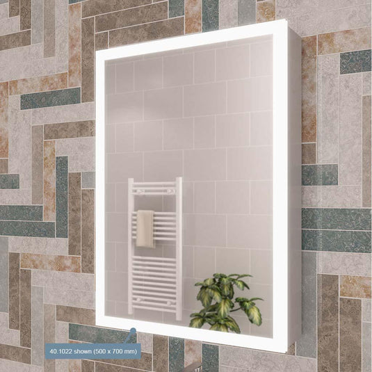 Eastbrook Cassio 800 x 700mm 2 Door LED Mirror White | 40.1024