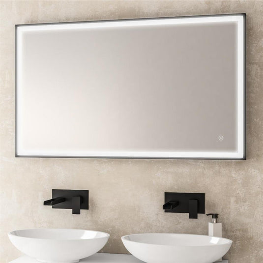 Eastbrook Castelli 1200 x 700mm LED Framed Bathroom Mirror Black | 58.1023