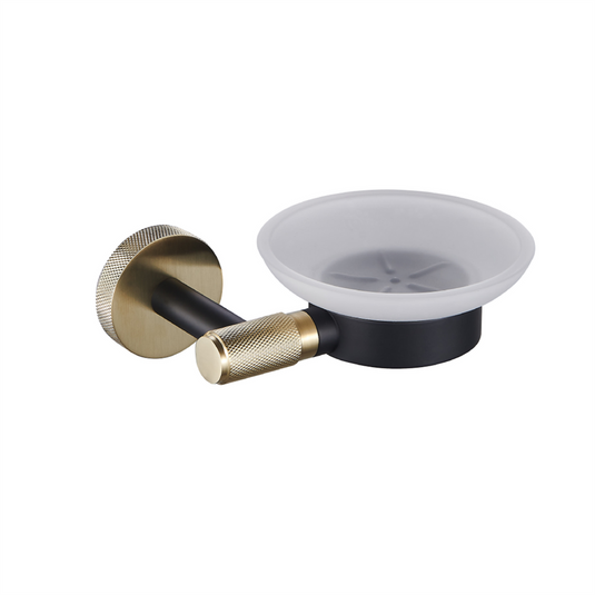Eastbrook Catania Soap Dish Matt Black/Brushed Brass | 52.505
