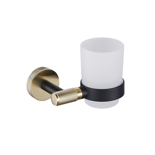Eastbrook Catania Tumbler Holder Matt Black/Brushed Brass | 52.506