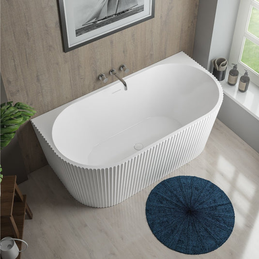 Eastbrook Caversham 1650mm D Shaped Bath (Inc Waste) White | 33.0053