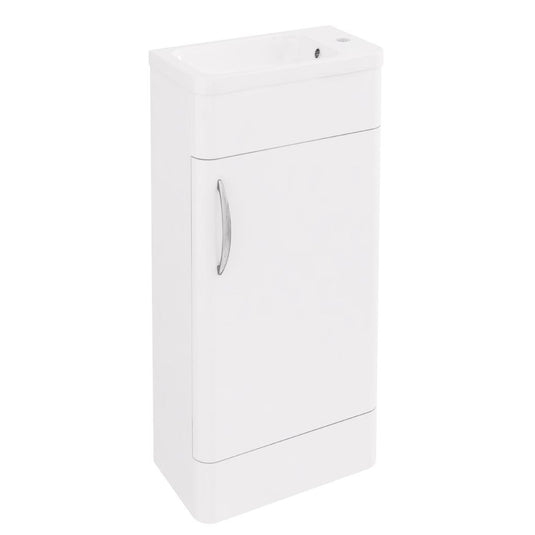 Eastbrook Cavone 400mm Single Door Base Vanity Unit Gloss White | 36.0076