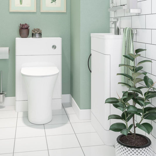 Eastbrook Cavone 400mm Single Door Base Vanity Unit Gloss White | 36.0076