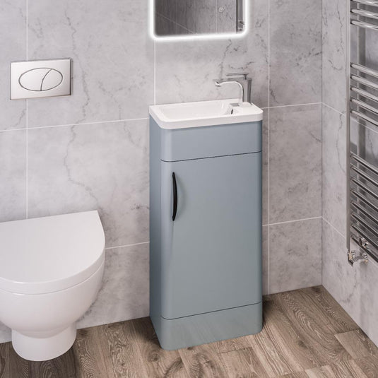 Eastbrook Cavone 400mm Single Door Base Vanity Unit Matt Grey | 36.0074