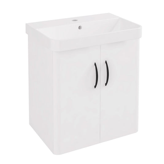 Eastbrook Cavone II 350 x 500mm Wall Hung Door Vanity Unit White | 37.1023