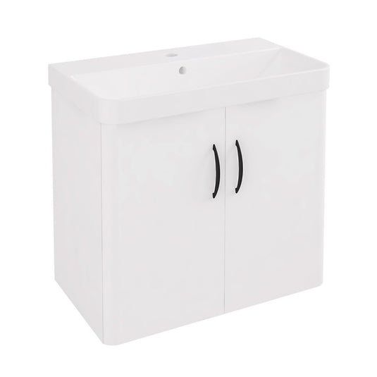 Eastbrook Cavone II 350 x 600mm Wall Hung Door Vanity Unit White | 37.1025