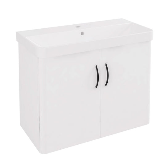 Eastbrook Cavone II 350 x 700mm Wall Hung Door Vanity Unit White | 37.1027