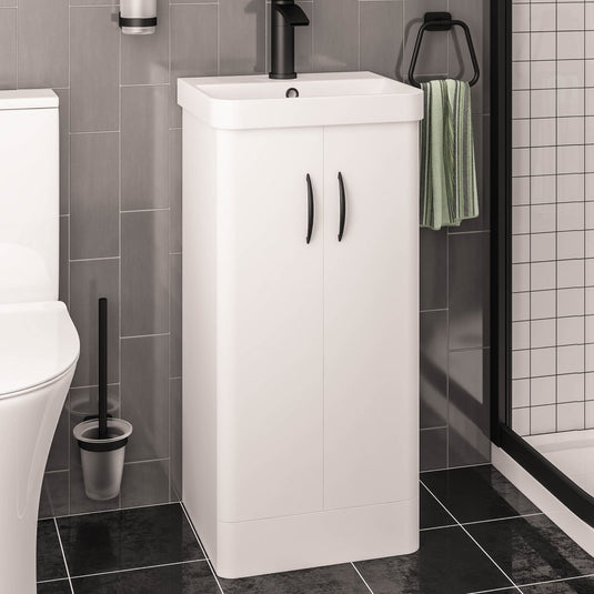 Eastbrook Cavone II 400 x 350mm Door Base Vanity Unit White | 37.1001